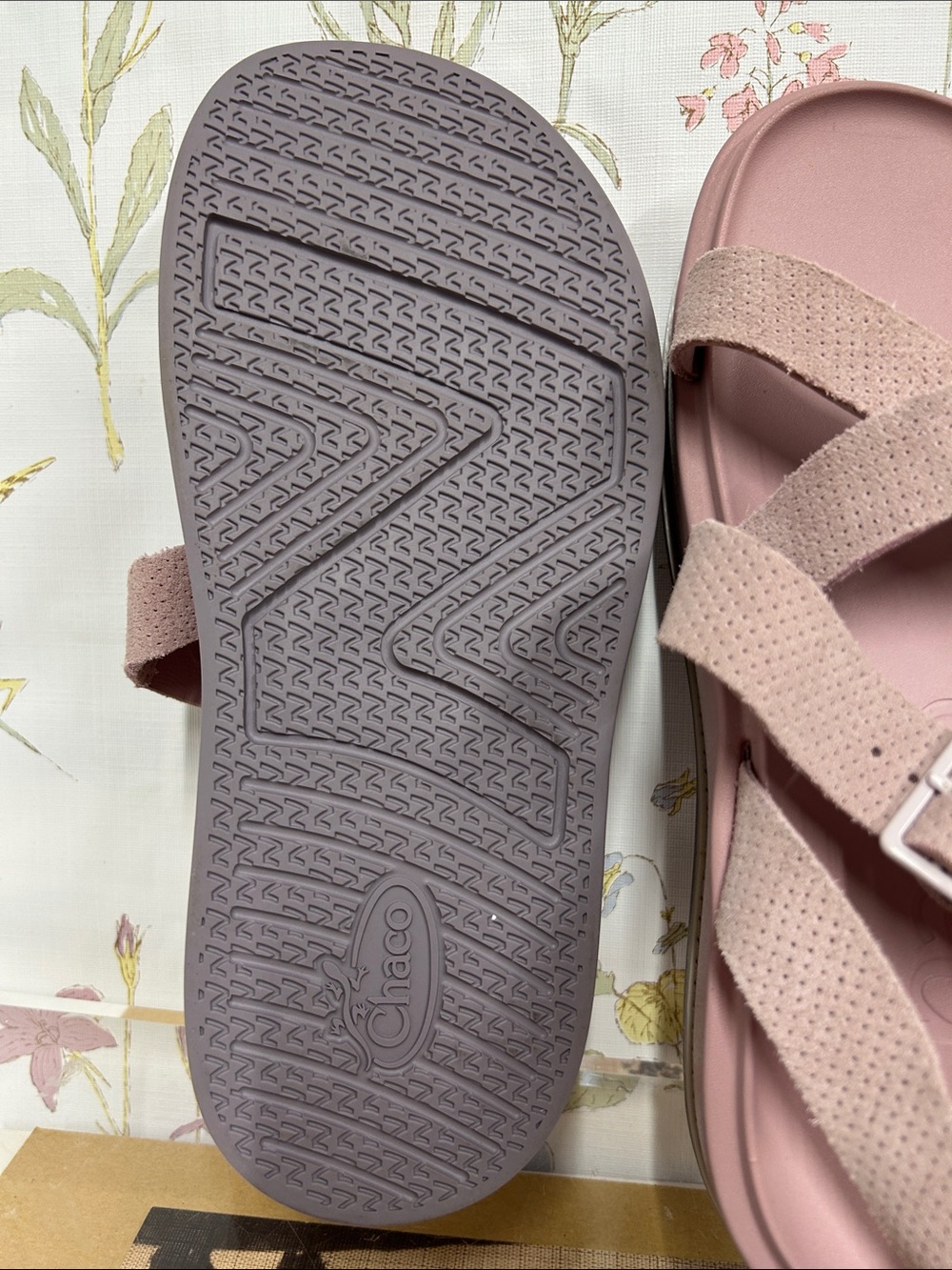 Chaco Women's Platform Sandals in Dusty Rose - Picture 7 of 9